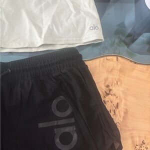 Alo yoga bundle - black alo shorts and built in bra tank